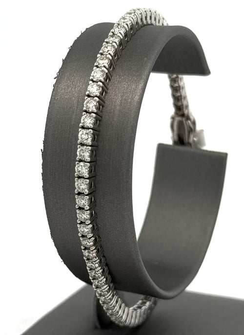 14k White Gold 4.75 CT Diamond Tennis Bracelet, 7.5", 14.3g, S106265