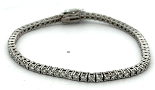 14k White Gold 4.75 CT Diamond Tennis Bracelet, 7.5", 14.3g, S106265
