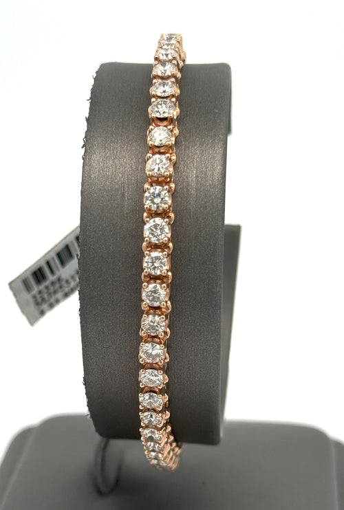 14k Rose Gold 5.50 CT Diamond Tennis Bracelet, S15396
