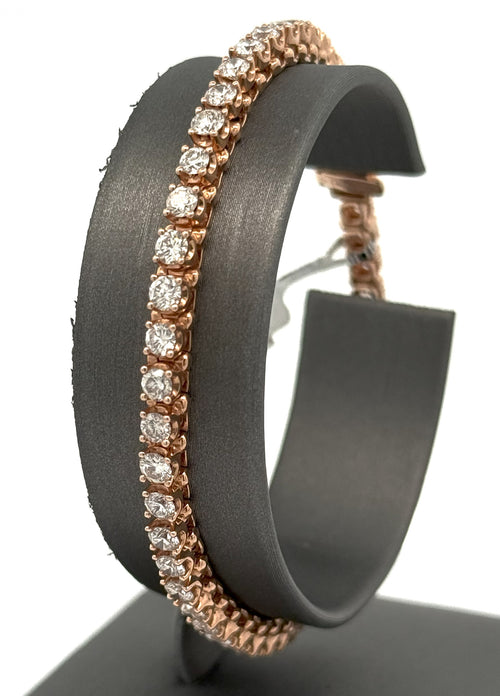 14k Rose Gold 5.50 CT Diamond Tennis Bracelet, S15396