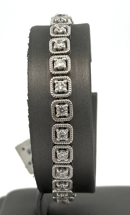 14k White Gold 3.50 Ct Diamond Tennis Bracelet, 20g, 7", S105331