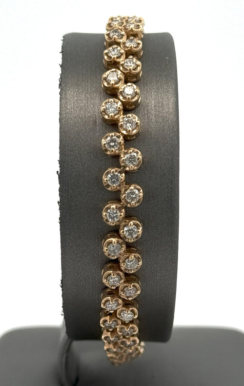 14k Yellow GOld 3.50 CT Diamond Bracelet, 14gm, S105286