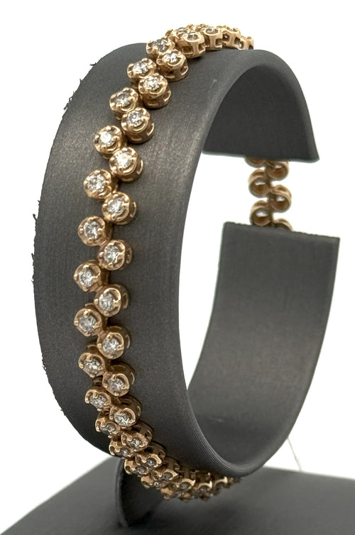 14k Yellow GOld 3.50 CT Diamond Bracelet, 14gm, S105286