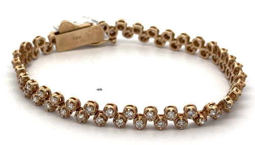 14k Yellow GOld 3.50 CT Diamond Bracelet, 14gm, S105286