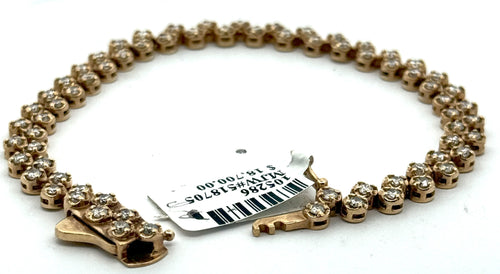 14k Yellow GOld 3.50 CT Diamond Bracelet, 14gm, S105286