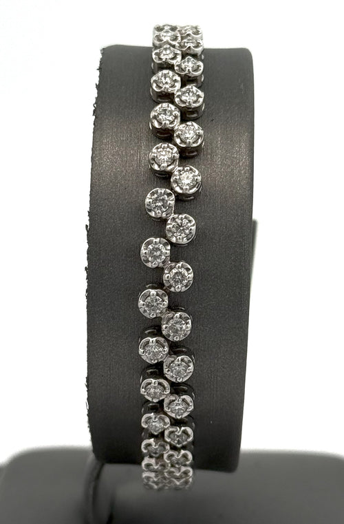 14k White Gold 3.25 CT Diamond Bracelet, 13.7gm, S105306