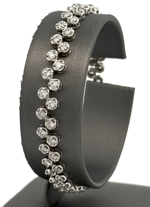 14k White Gold 3.25 CT Diamond Bracelet, 13.7gm, S105306