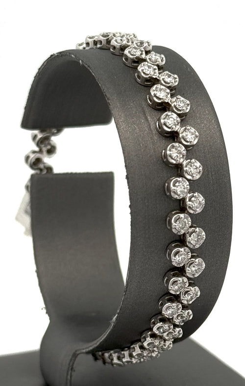 14k White Gold 3.25 CT Diamond Bracelet, 13.7gm, S105306