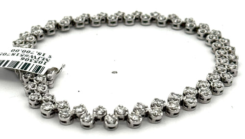 14k White Gold 3.25 CT Diamond Bracelet, 13.7gm, S105306