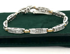 14k Two Tone Gold 5.00 CT Diamond Tennis Bracelet, 7.5", S100516