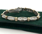 14k Two Tone Gold 7.80 CT Diamond Tennis Bracelet, 7.5", 22.8g, S100998