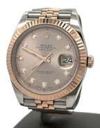 Pre-owned Rolex Datejust 41mm - 126331 - 2018 - 18k Rose Gold & Stainless Steel -  Dial - S14209
