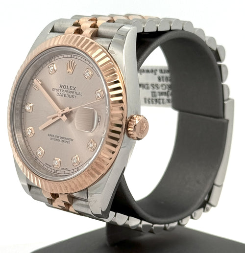 Pre-owned Rolex Datejust 41mm - 126331 - 2018 - 18k Rose Gold & Stainless Steel -  Dial - S14209