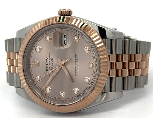 Pre-owned Rolex Datejust 41mm - 126331 - 2018 - 18k Rose Gold & Stainless Steel -  Dial - S14209