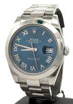 Pre-owned Rolex Datejust 41 Blue Roman Dial  - 126300 - 41mm - Stainless Steal , S107947