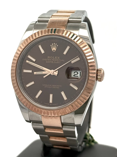 Pre-Owned Rolex Datejust 41mm, 2 tone 18k Rose Gold Watch, 126331, S107112