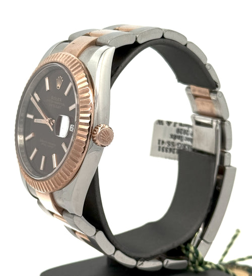 Pre-Owned Rolex Datejust 41mm, 2 tone 18k Rose Gold Watch, 126331, S107112