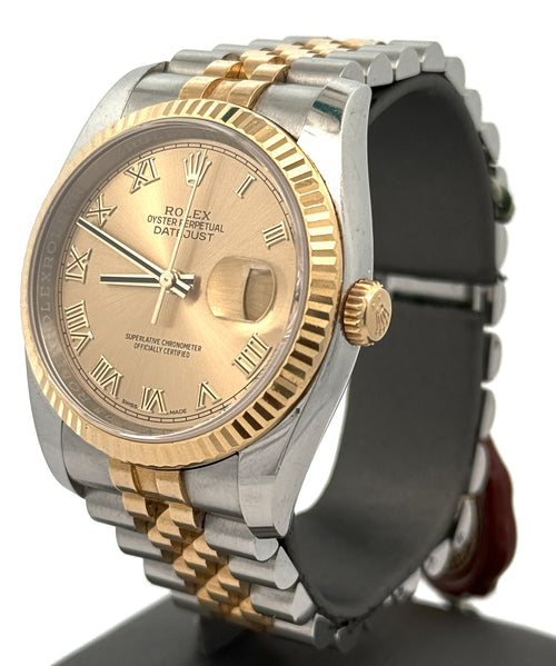 Pre-Owned Rolex Datejust 116233, 18K Yellow Gold Stainless Steel Watch 36mm, S16082
