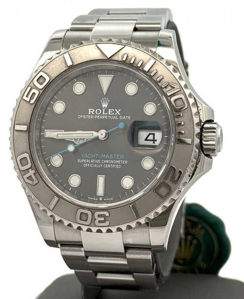 Pre-Owned Rolex Yacht-Master 126622 Rhodium Slate Gray Dial Platinum Bezel 40mm Watch, S16643