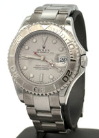 Pre-Owned Rolex Yacht-Master 168622 Platinum Steel 35mm Midsize Watch, S15051