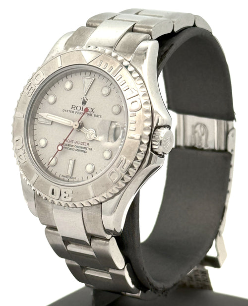 Pre-Owned Rolex Yacht-Master 168622 Platinum Steel 35mm Midsize Watch, S15051