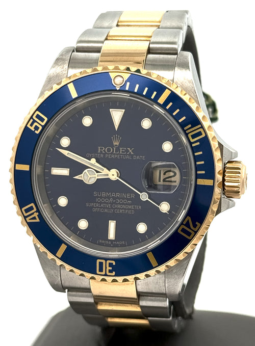 Pre-Owned Rolex Submariner Date 16613, 18k Gold & Stainless Steel Watch, S106419