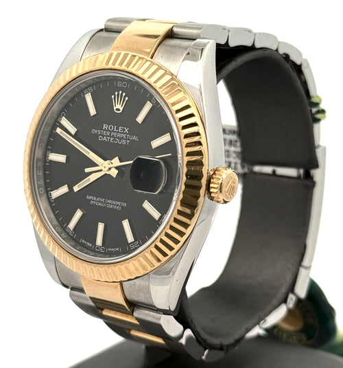 Pre-Owned Rolex Datejust 41mm 2 tone 18k Yellow Gold Watch 126333, Fluted bezel, S107788