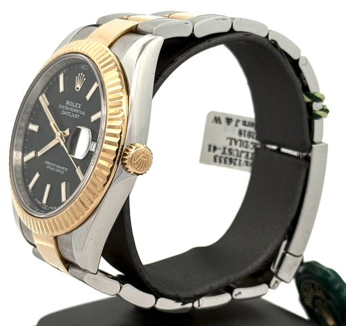 Pre-Owned Rolex Datejust 41mm 2 tone 18k Yellow Gold Watch 126333, Fluted bezel, S107788