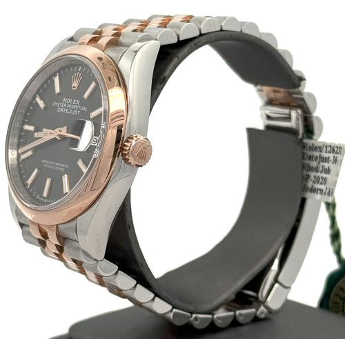 Pre-owned Rolex Datejust 36mm Gray Dial - 126231 - Rose Gold/Steel S106445