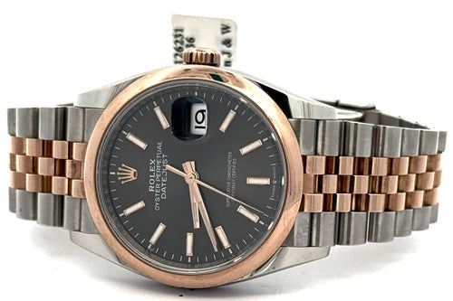 Pre-owned Rolex Datejust 36mm Gray Dial - 126231 - Rose Gold/Steel S106445