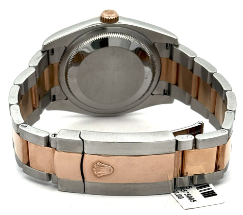 Pre-owned Rolex Datejust 36mm Black Dial - 116231 - Rose Gold/Steel S107975