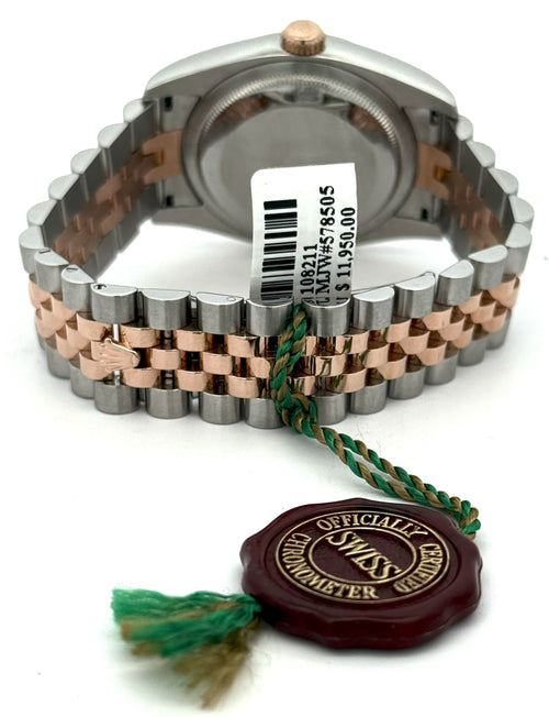 Pre-owned Rolex Datejust 36mm Black Dial - 116231 - Rose Gold/Steel S108211