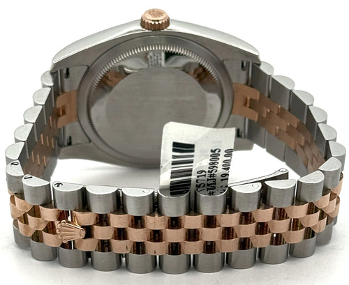 Pre-owned Rolex Datejust 36mm Chocolate Brown Dial - 116201 - Rose Gold/Steel S15719