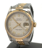 Pre-owned Rolex Datejust 36mm Pyramid Dial - 16233- Yellow Gold/Steel S108458