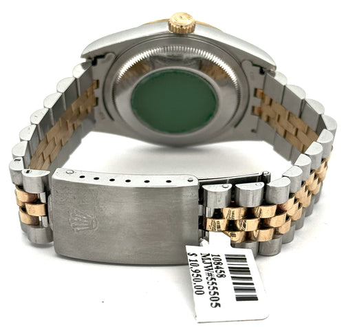 Pre-owned Rolex Datejust 36mm Pyramid Dial - 16233- Yellow Gold/Steel S108458