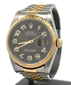 Pre-owned Rolex Datejust 36mm Bronze Dial - 16233- Yellow Gold/Steel S15649