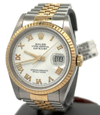 Pre-owned Rolex Datejust 36mm White Dial - 16233- Yellow Gold/Steel S107816