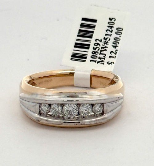 14k Yellow Gold 0.75 CT Diamond Men's Ring, S108592