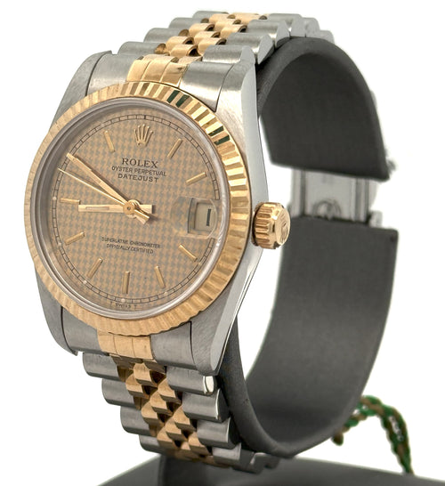 Pre-owned Rolex Datejust 31 Champagne Dial - 68273 - 31mm - Yellow Gold & Stainless Steal, S16413