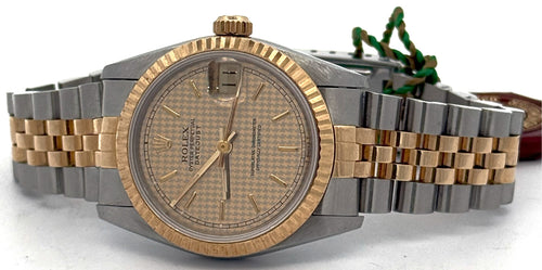 Pre-owned Rolex Datejust 31 Champagne Dial - 68273 - 31mm - Yellow Gold & Stainless Steal, S16413