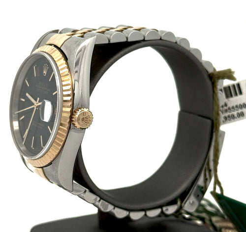 Pre-owned Rolex Datejust 36mm Blue Dial - 16233- Yellow Gold/Steel S107844