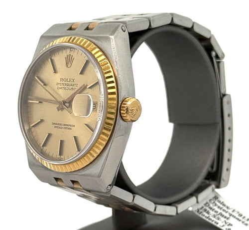 Pre-owned Rolex Datejust Oysterquartz Champagne Dial - 17013 - Yellow Gold, S108329