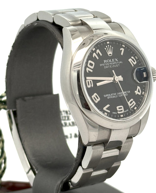 Pre-Owned Rolex Datejust 31 - Black Dial - 178240 Watch, S105753