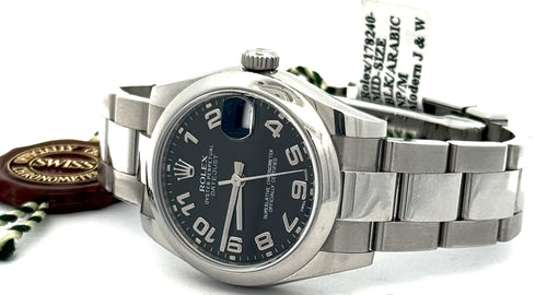 Pre-Owned Rolex Datejust 31 - Black Dial - 178240 Watch, S105753