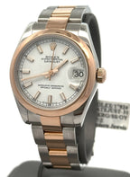 Pre-Owned Rolex Datejust 31mm - White Dial - 178241 Watch, S16365