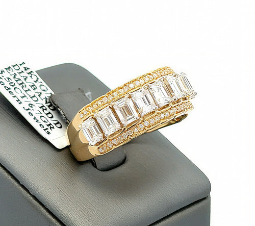 14K Yellow Gold 3.50 CT Diamond Men's Ring, Size 10, 6.7gm, S16734