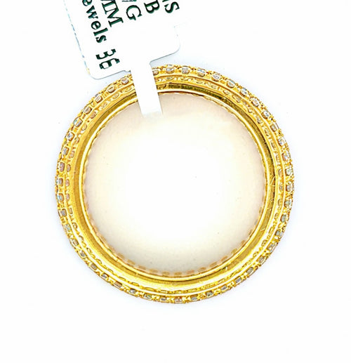 14k Yellow Gold 5.00 CT Diamond Men's Eternity Ring, 15.7g, Size 11, S16733