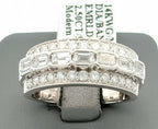 14k White Gold 2.50 CT Diamond Men's Fancy Ring, 9.8 g, Size 10, S16735