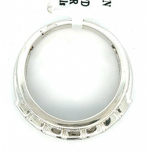 14k White Gold 2.50 CT Diamond Men's Fancy Ring, 9.8 g, Size 10, S16735