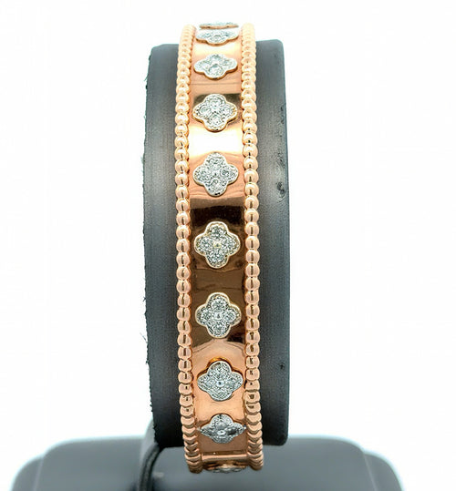14k Rose Gold 1.25CT Diamond Bangle Bracelet, 31.2 g, S16730